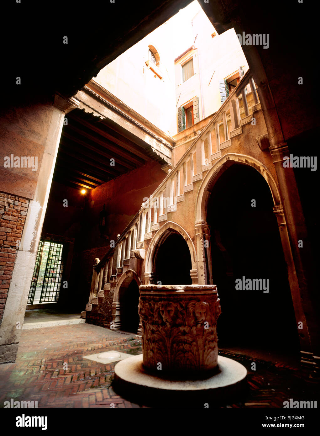 Casa Goldoni, Palazzo Centani, Hof Stockfoto