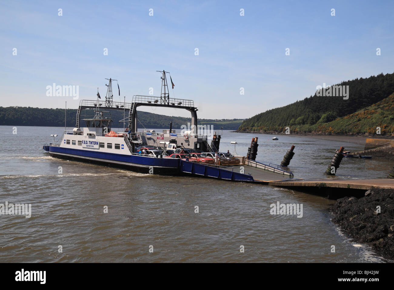 Die Ballhack Auto & Passagier Fähre zwischen Co. Wexford und Co. Waterford, Irland. Stockfoto
