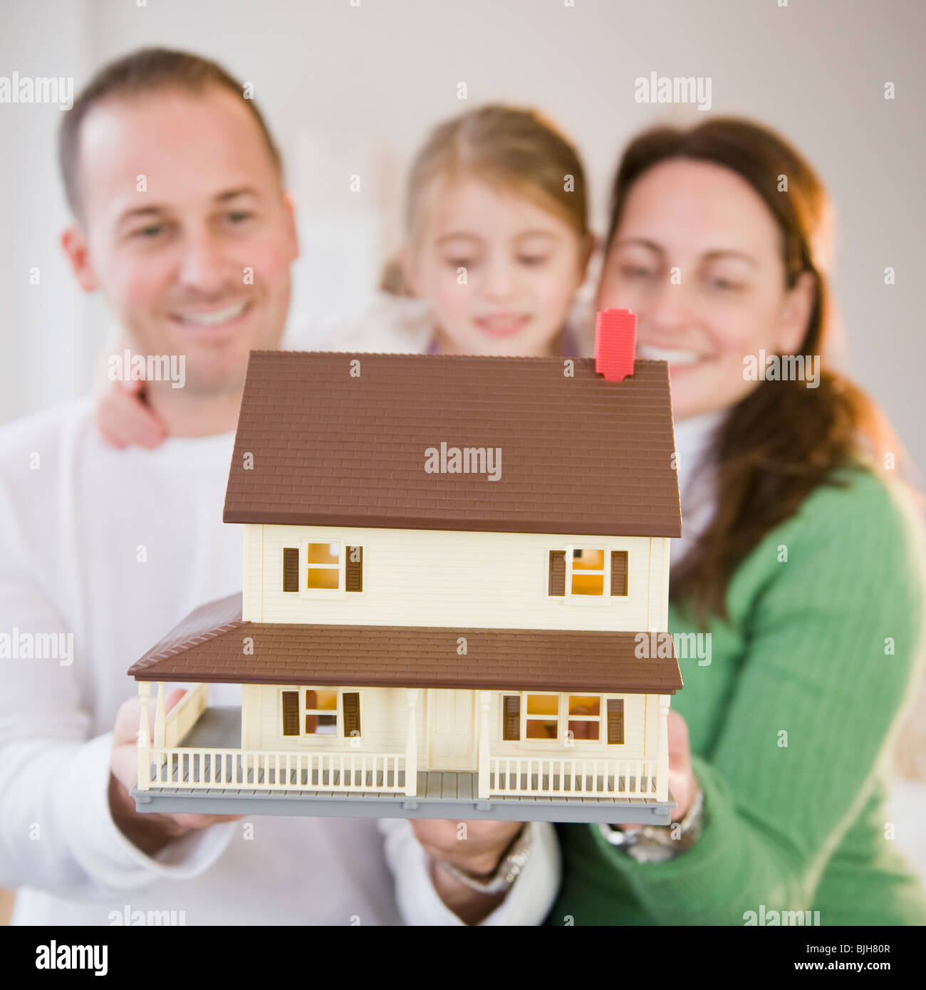 Familienholding Musterhaus Stockfoto