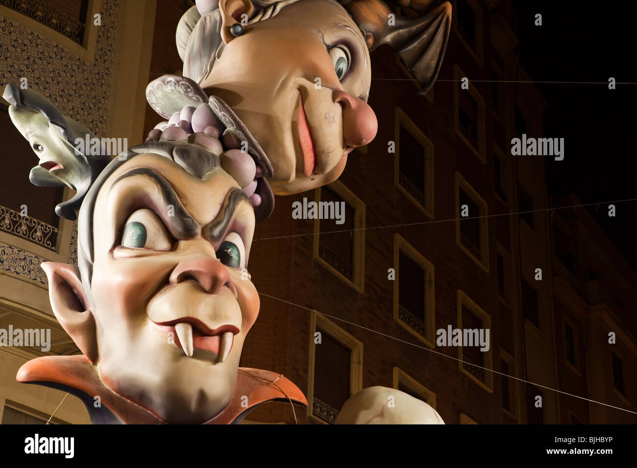 Ninot Skulptur gebaut während Las Fallas Festival, Valencia, Spanien 2010 Stockfoto