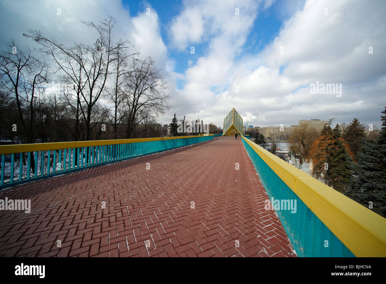 Andreyevsky Brücke, Moskau Stockfoto