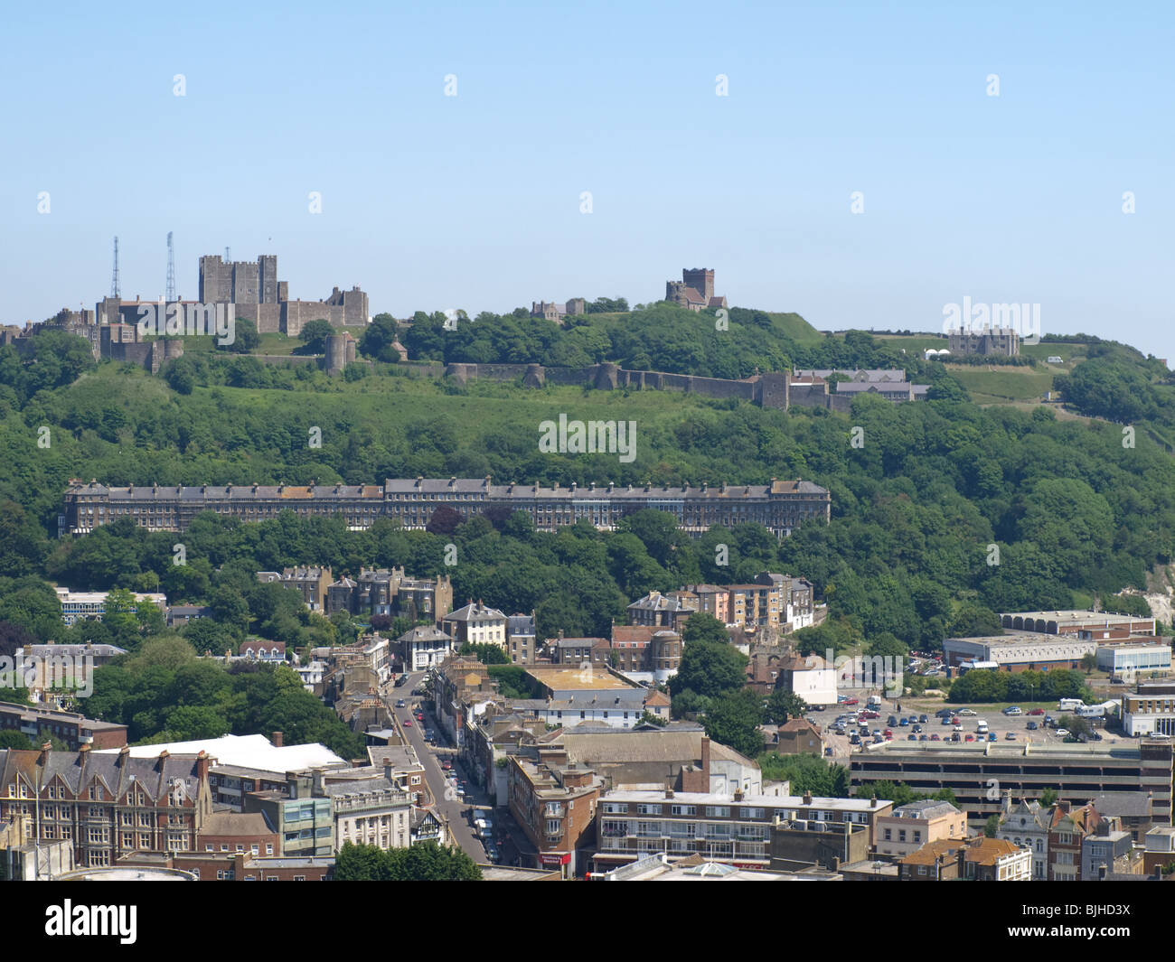 Blick vom westlichen Höhen, Dover, Kent, England, UK Stockfoto