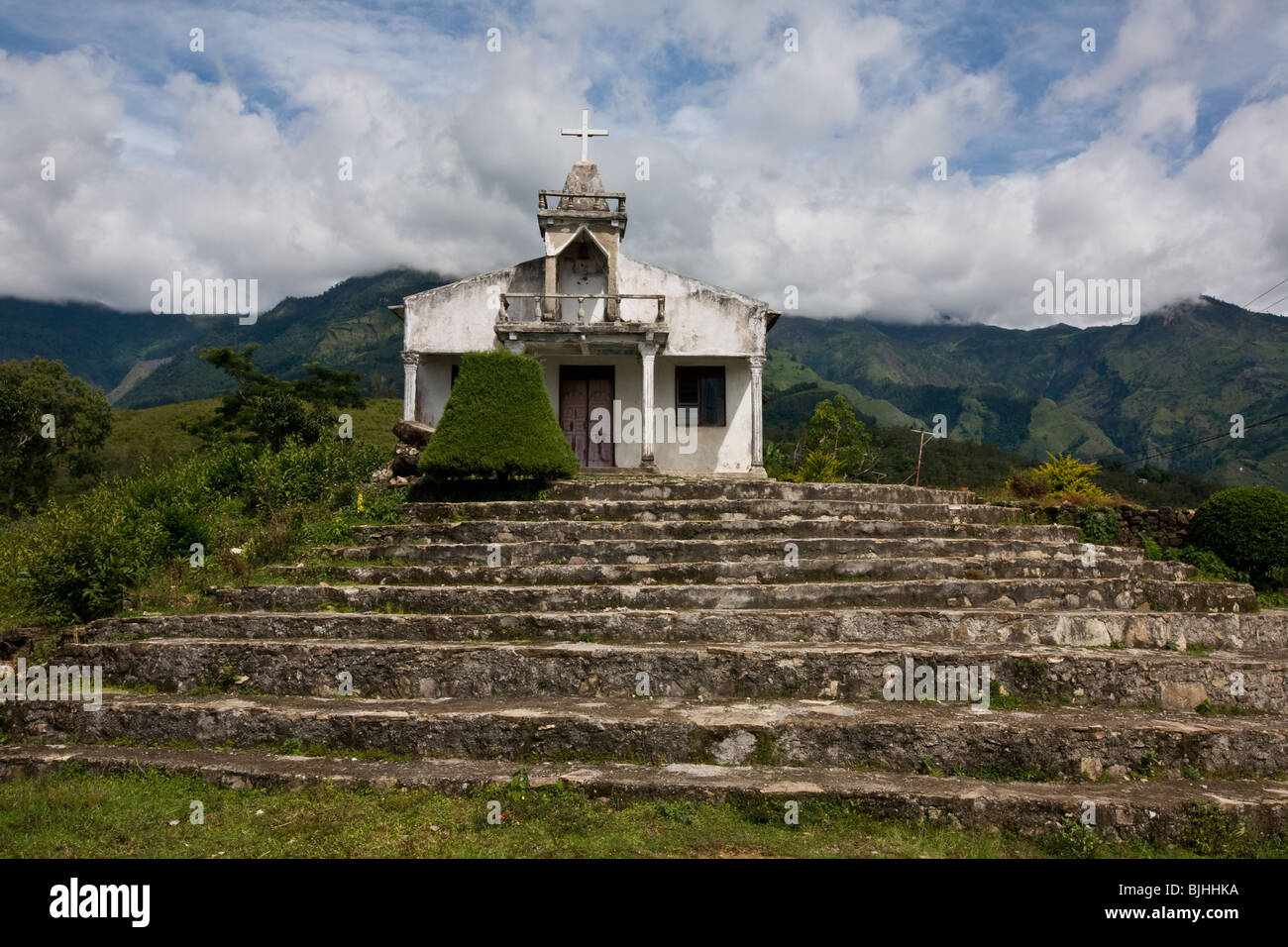 Kleine Kirche. In der Nähe von Maubisse, Ost-Timor. Stockfoto