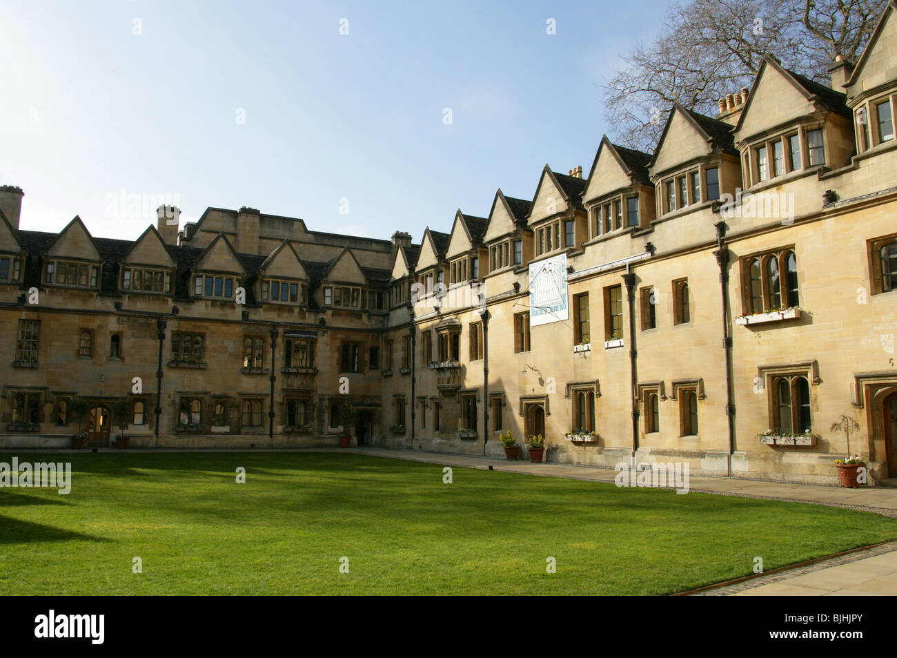 Das Viereck am Brasenose College, Universität Oxford, Oxford, Oxfordshire, Vereinigtes Königreich. Stockfoto