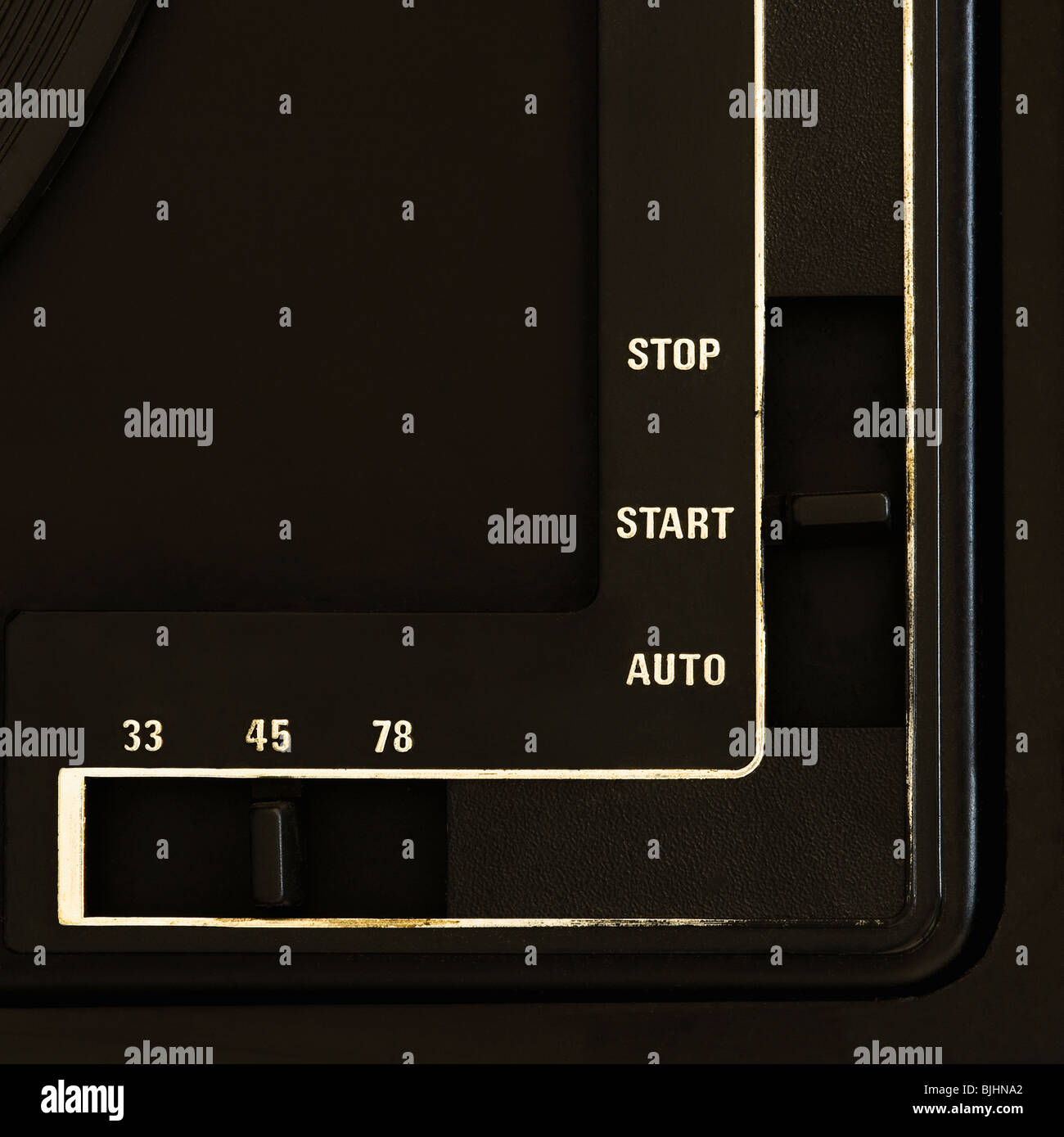 Plattenspieler-Control-panel Stockfoto