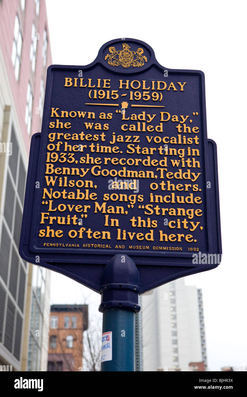 Billie Holiday (1915-1959) bekannt als "Lady Day", hieß sie der größten jazz-Sänger ihrer Zeit Stockfoto