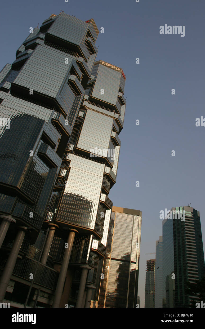 Die "Lippo" Gebäude in Admiralty finanziellen Bezirk von Hong Kong Island, Hongkong, China Stockfoto