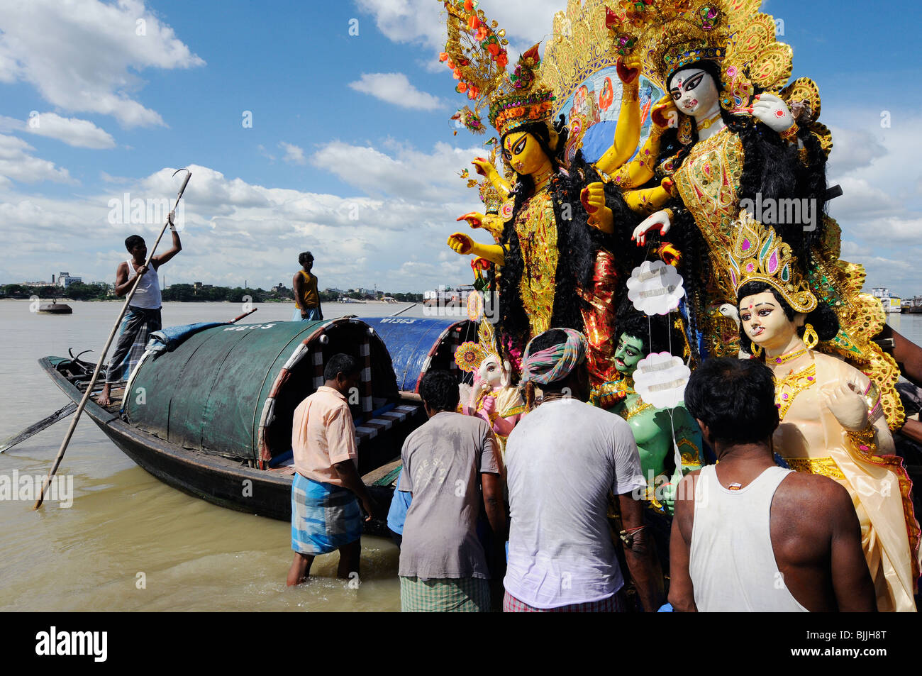 Durga Puja Festival in Kalkutta, Indien Stockfoto