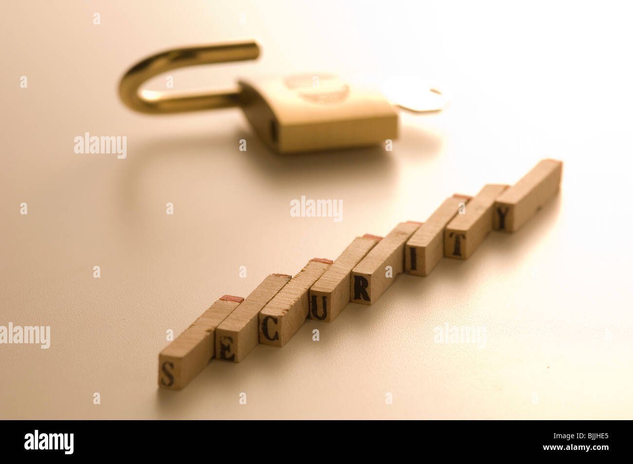 Gummistempel, buchstabieren Sie das Wort 'Sicherheit' Stockfoto