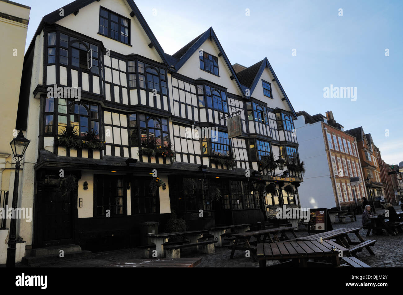 The Llandoger Trow Pub in King Street, Bristol, England. Stockfoto
