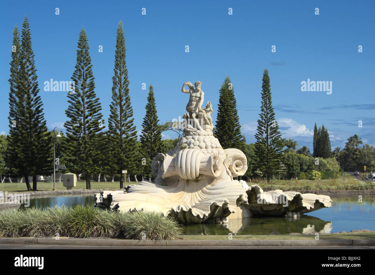 Springbrunnen Princeville Kauai HI Stockfoto