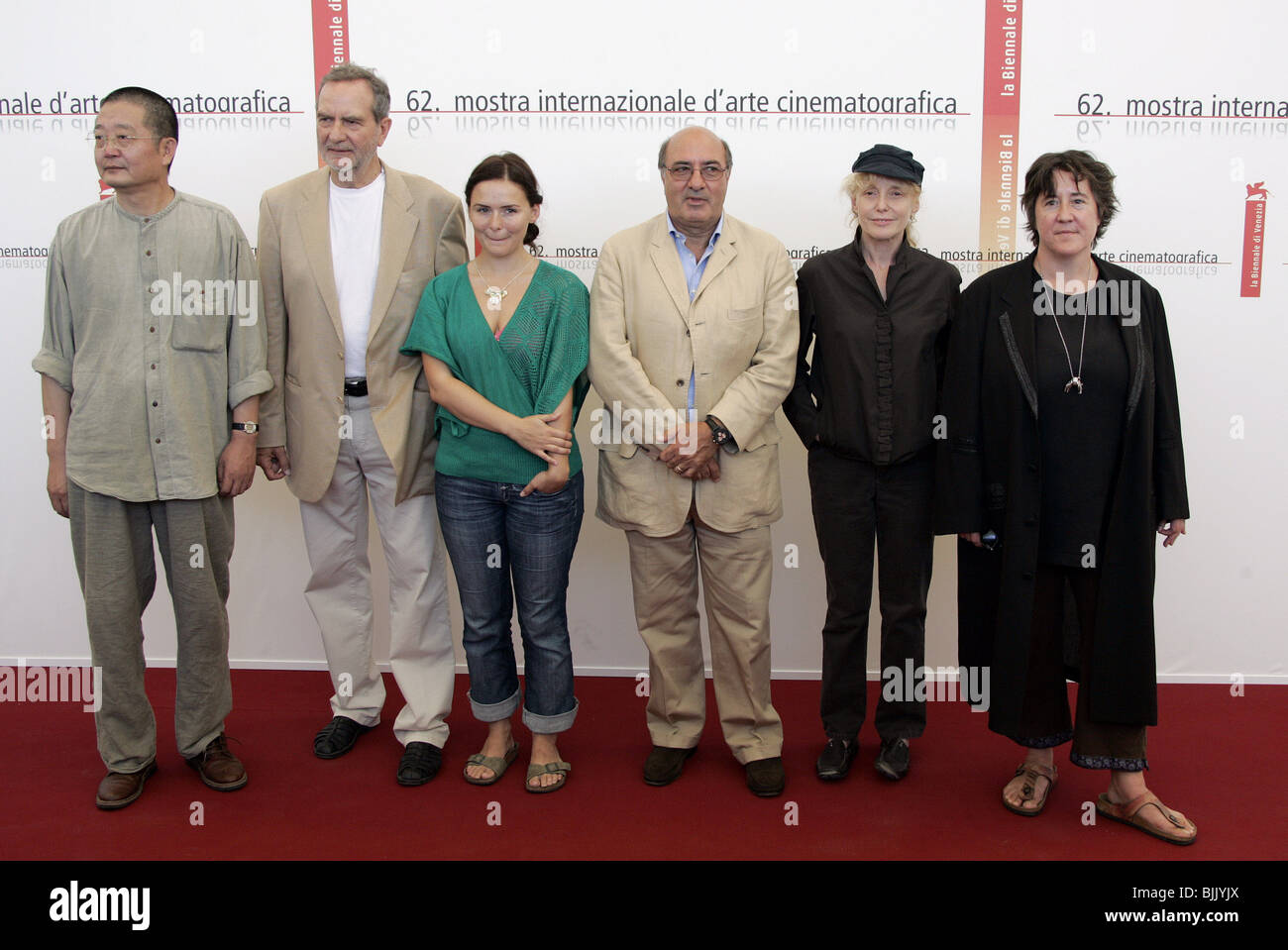 ACHENG EDGAR EITZ EMILIANA TORRINI DANTE FERRETTI CLAIRE DENIS & CHRISTINE VACHON JURY PHOTOCALL. VENEDIG FILM F CASINO DECKEL Stockfoto
