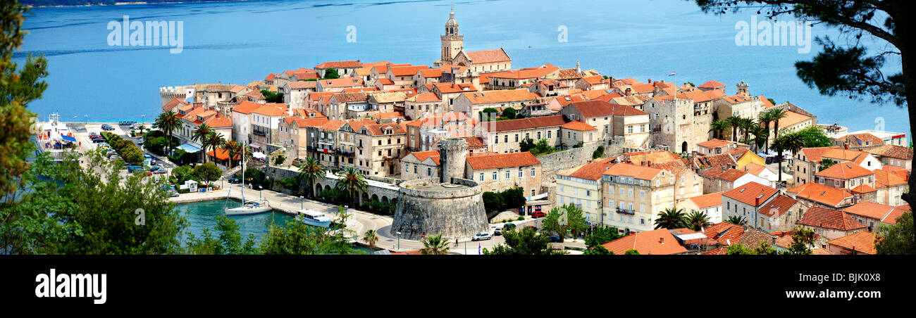 Korčula Stadt [Korcula] Insel Craotia Stockfoto