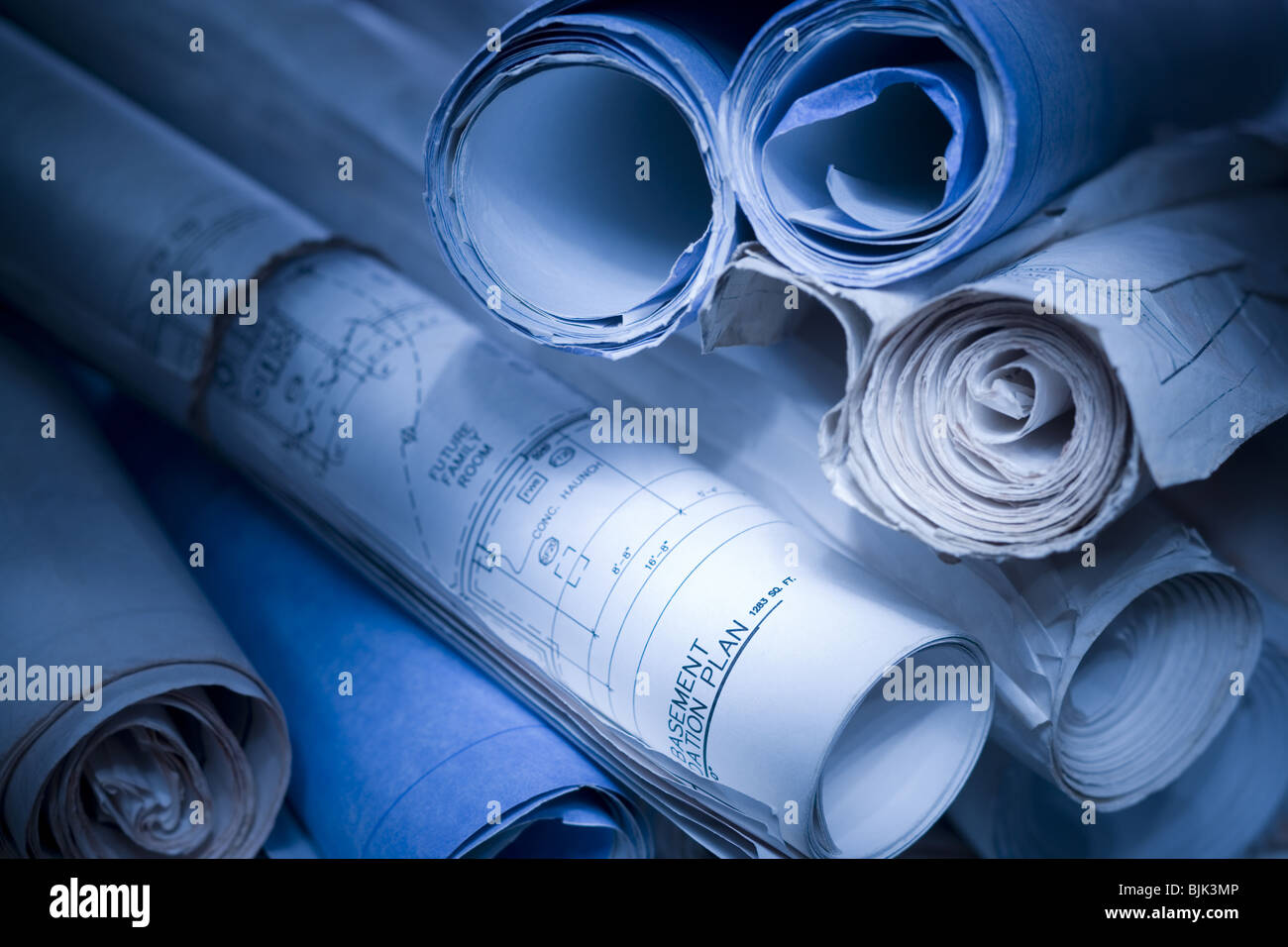 Blueprints Stockfoto