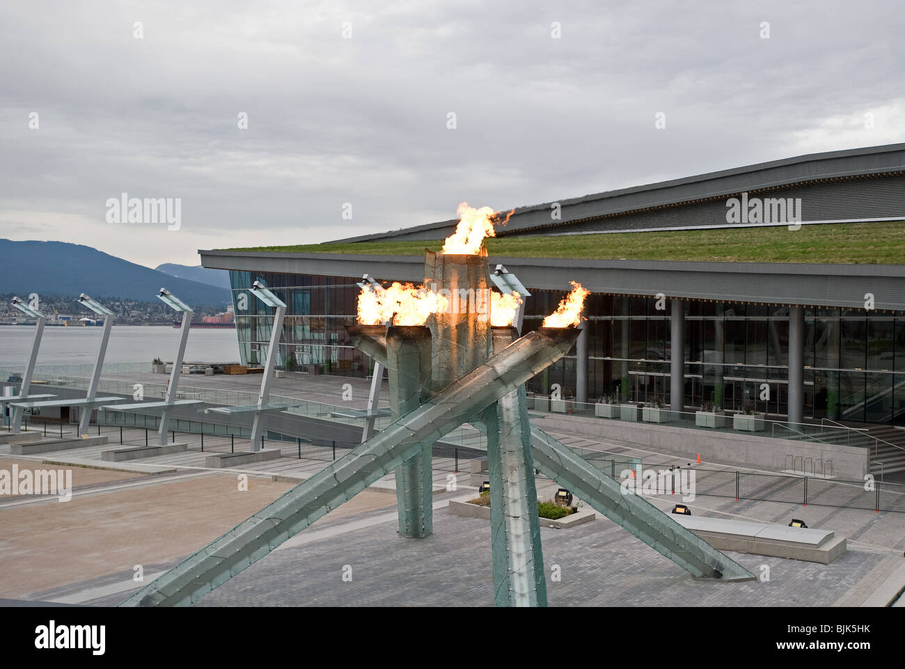 Olympische Flamme Kessel von der Olympischen Winterspiele 2010 in Vancouver, Kanada Stockfoto