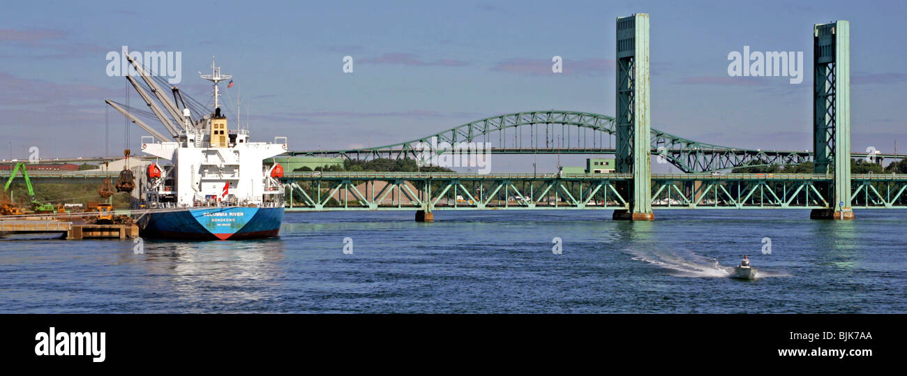 Schrott Schiff an Portsmouth Dock, New Hampshire, New England, USA Stockfoto