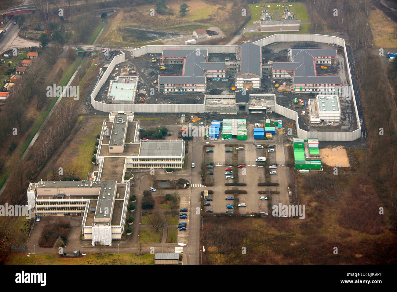 Luftbild, Forensik, Wanne-Eickel, Herne, Ruhrgebiet und Umgebung, Nordrhein-Westfalen, Deutschland, Europa Stockfoto