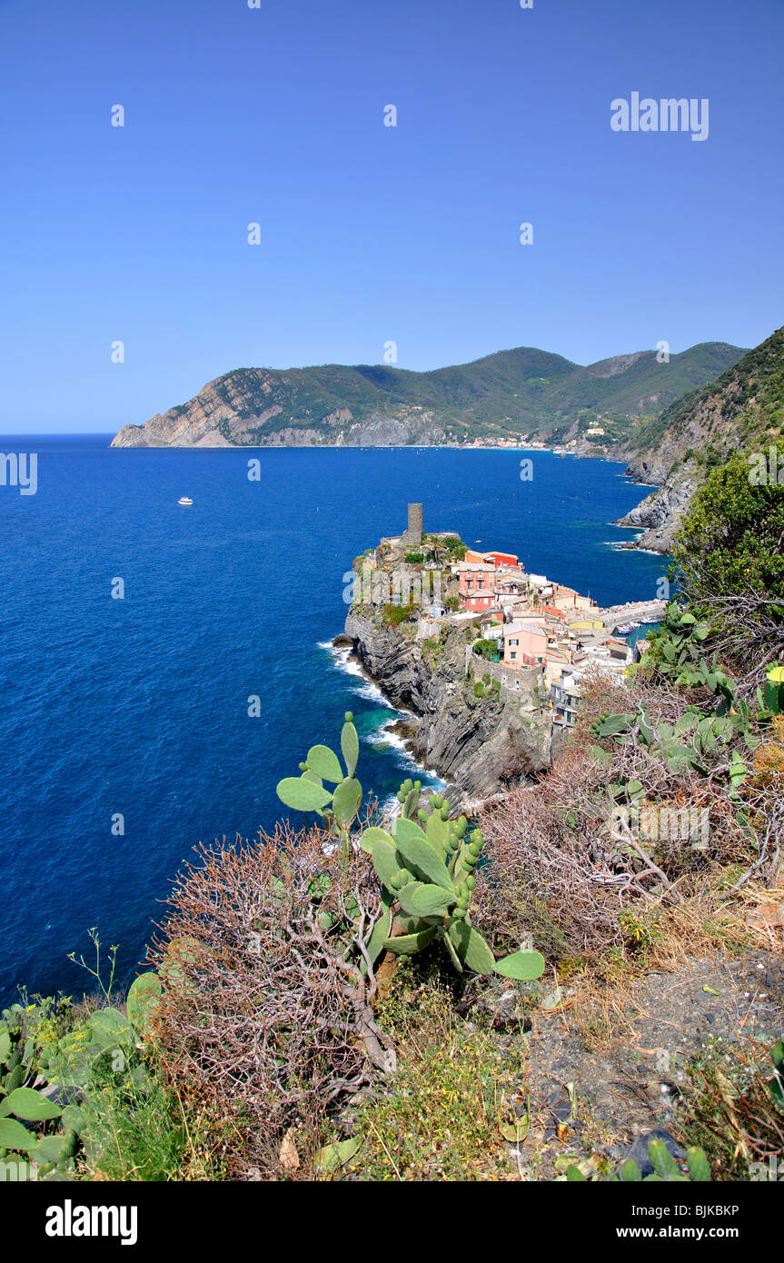 Wanderweg von Vernazza Cinque Terre Italien Stockfoto