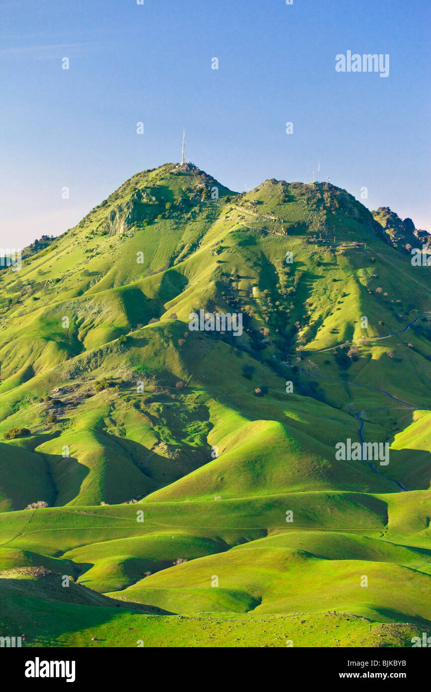 Die Sutter Buttes im Sacramento Valley of northern California aus der Luft. Stockfoto