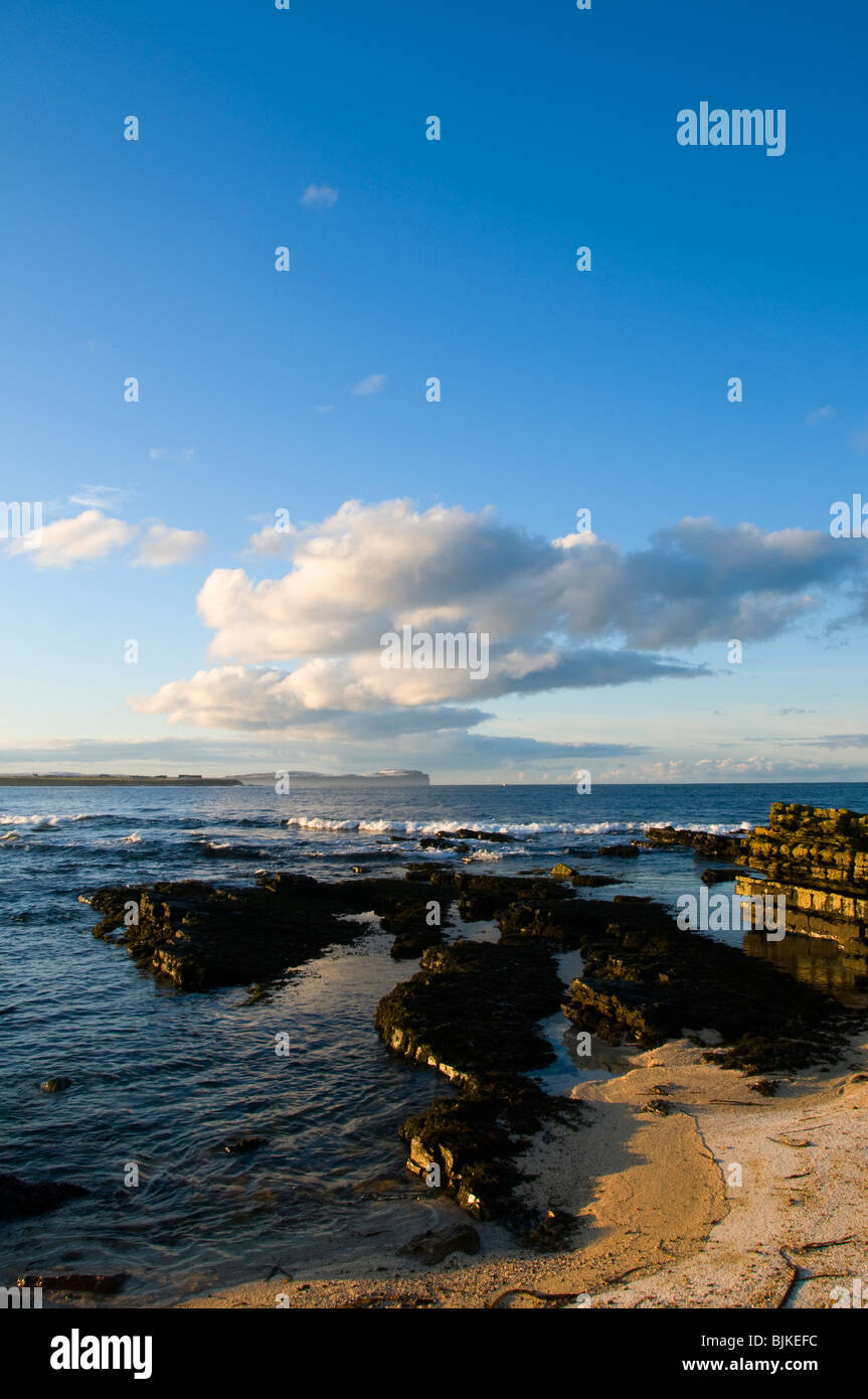Dunnet Head von Wester Haven, an der nördlichen Küste von Caithness, Schottland, UK Stockfoto