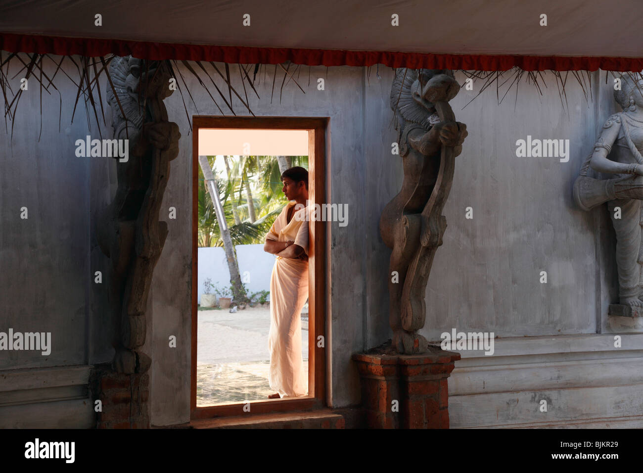 Hindu-Tempel in Pulinkudi, Kerala Zustand, Indien, Asien Stockfoto