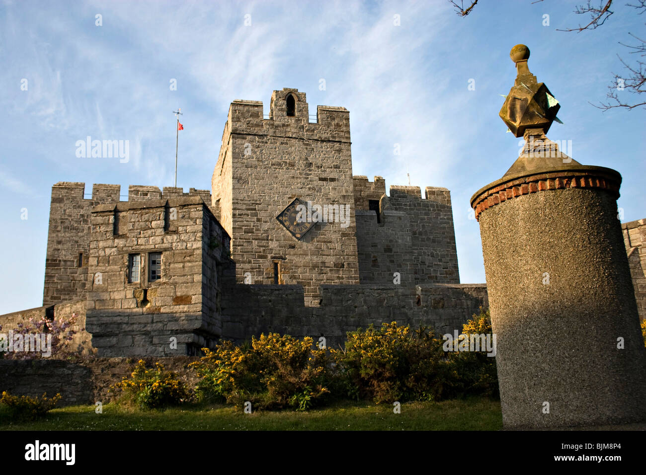 Castle Rushen Hafen Castletown Insel Mann uk gb Stockfoto