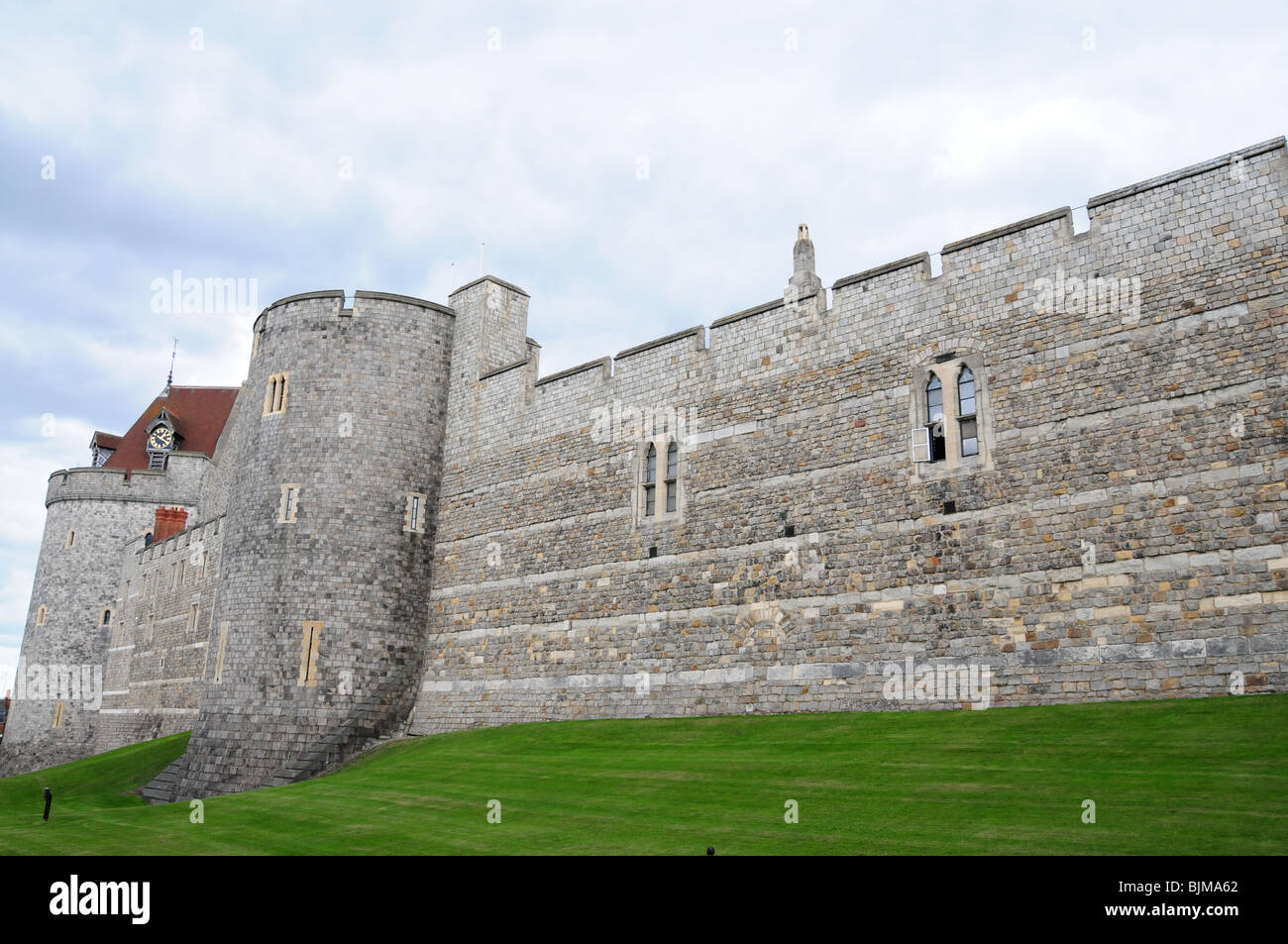 Fassade von Schloss Windsor, Windsor, Berkshire, Großbritannien Stockfoto