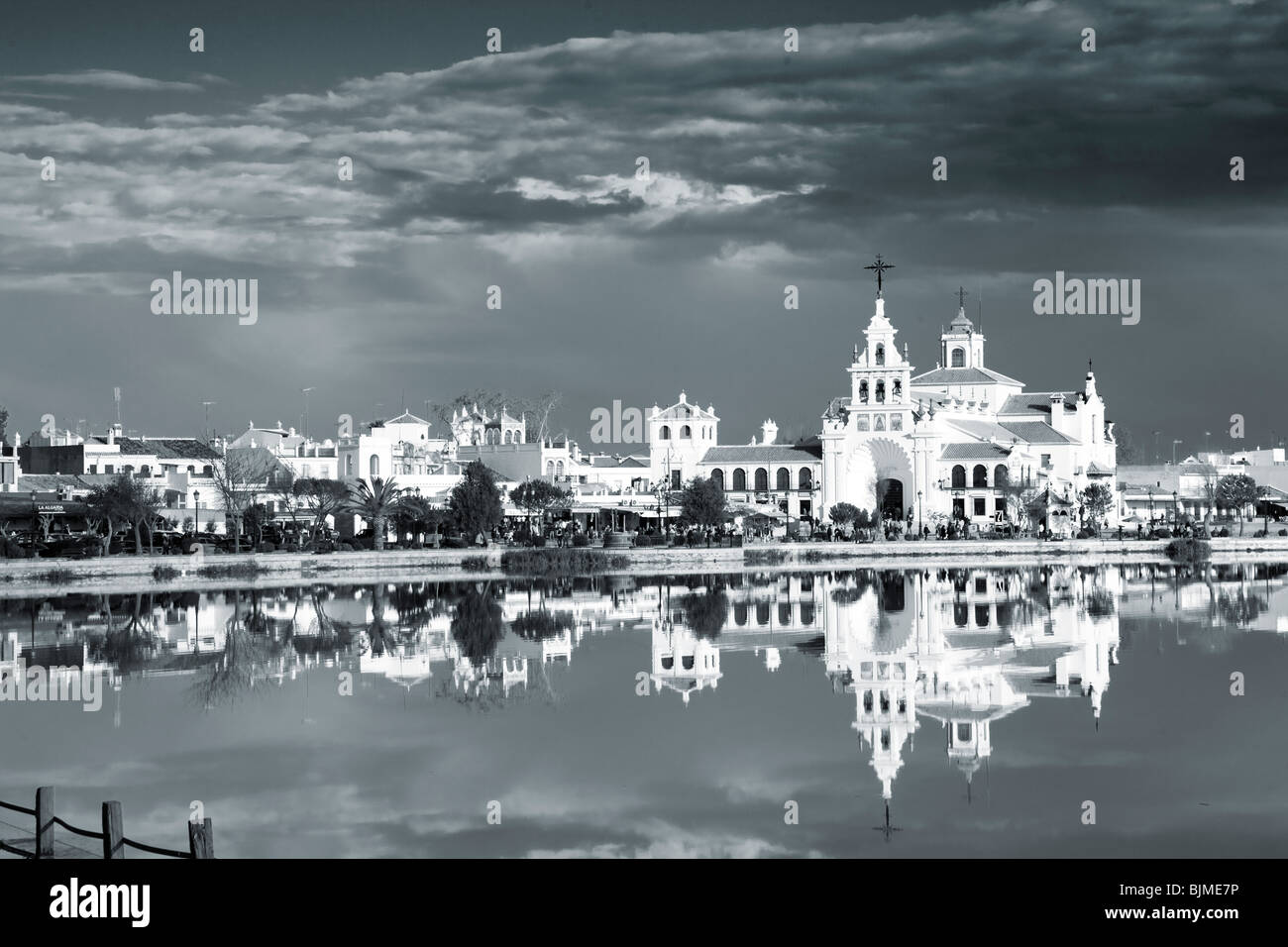 El Rocio ist eine sehr fromme Jungfrau in Südspanien Stockfoto