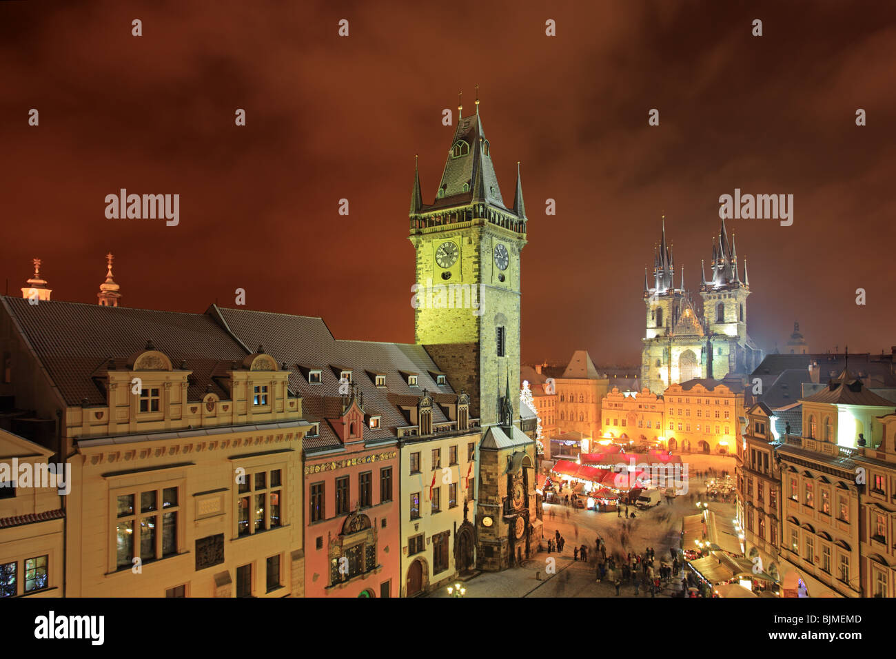 Der Altstädter Ring, Staré Mesto, Prag, Tschechische Republik Stockfoto