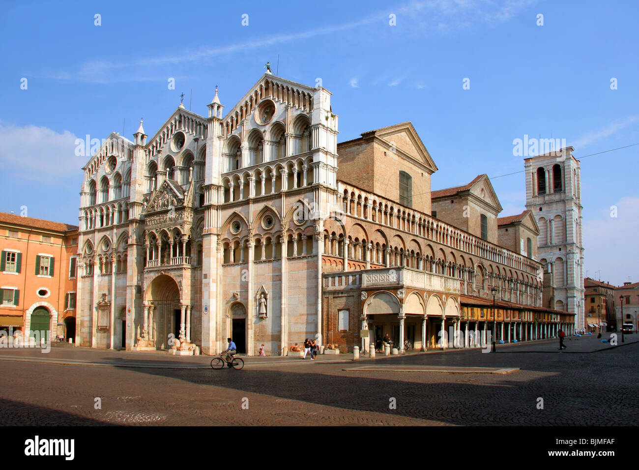 Kathedrale von Ferrara. Stockfoto