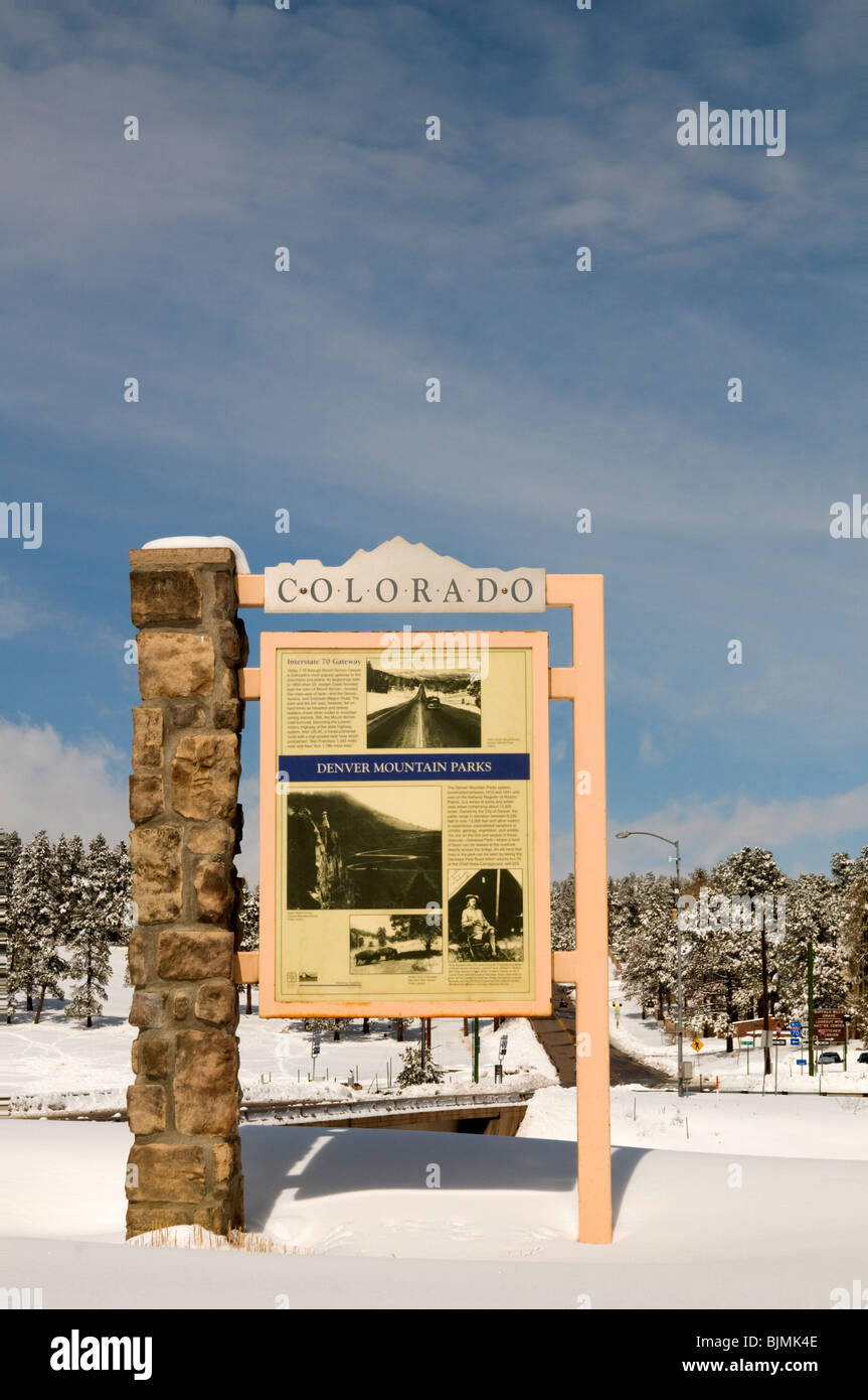 Colorado-Parkschild Stockfoto