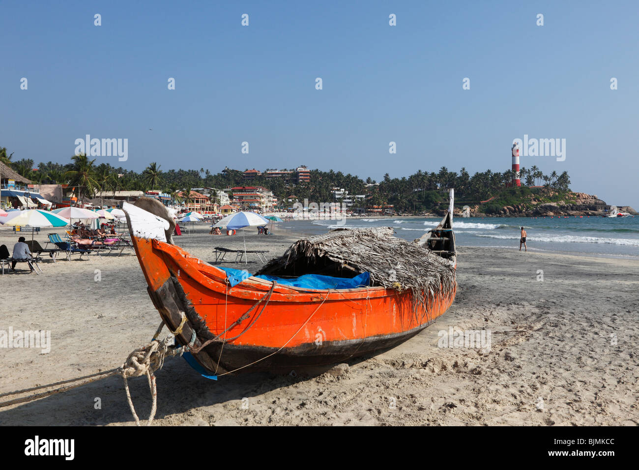 Lighthouse Beach, Malabarian Küste, Malabar, Kovalam, Kerala Zustand, Indien, Asien Stockfoto