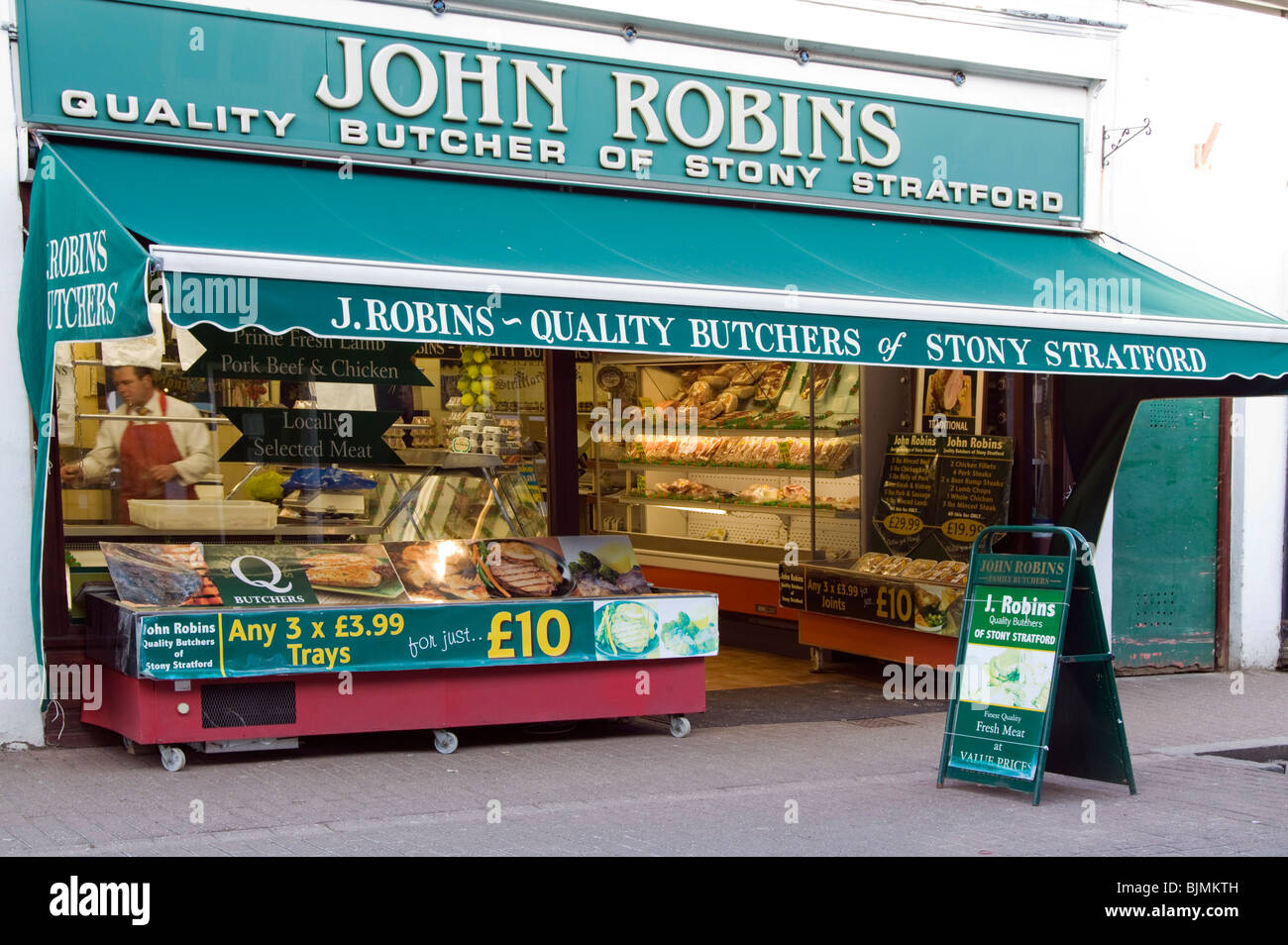 John Robins Familie Metzger - Stony Stratford - Milton Keynes - Buckinghamshire Stockfoto