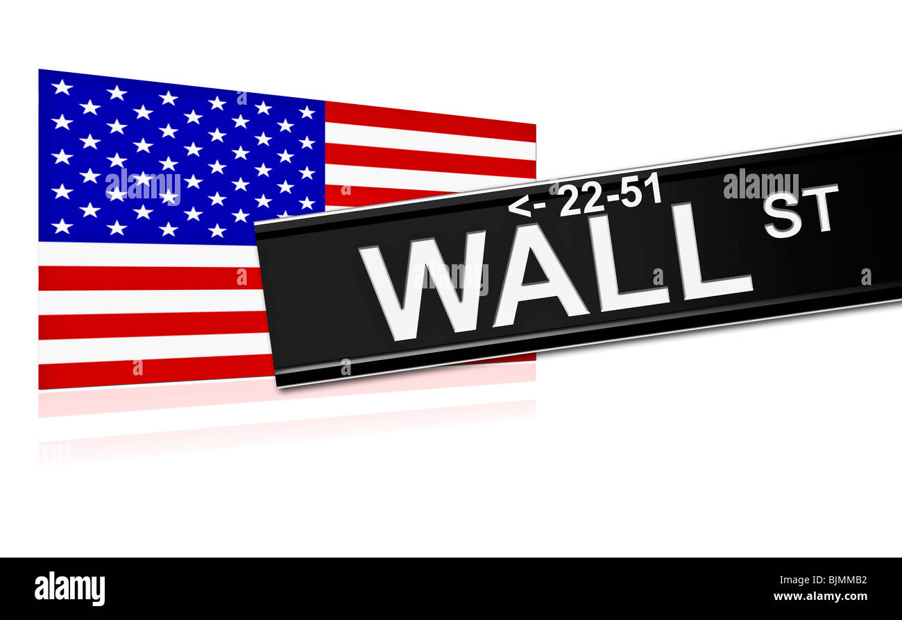 Symbolisches Bild für die Börse und der Wall Street, New York, USA Stockfoto