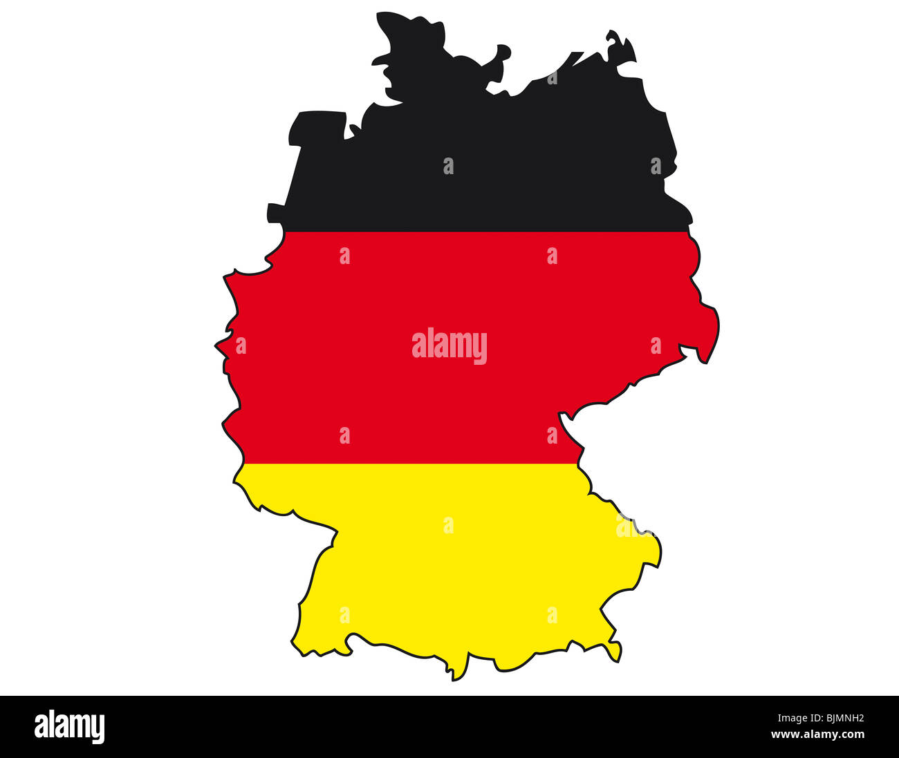 Deutschland, Flagge, Gliederung Stockfoto