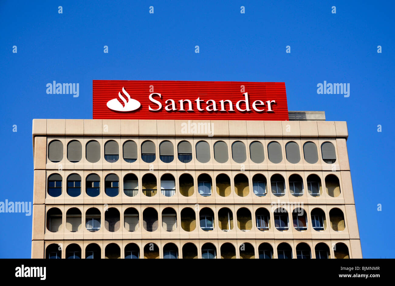 Santander Bank Building, Grupo Santander Stockfoto