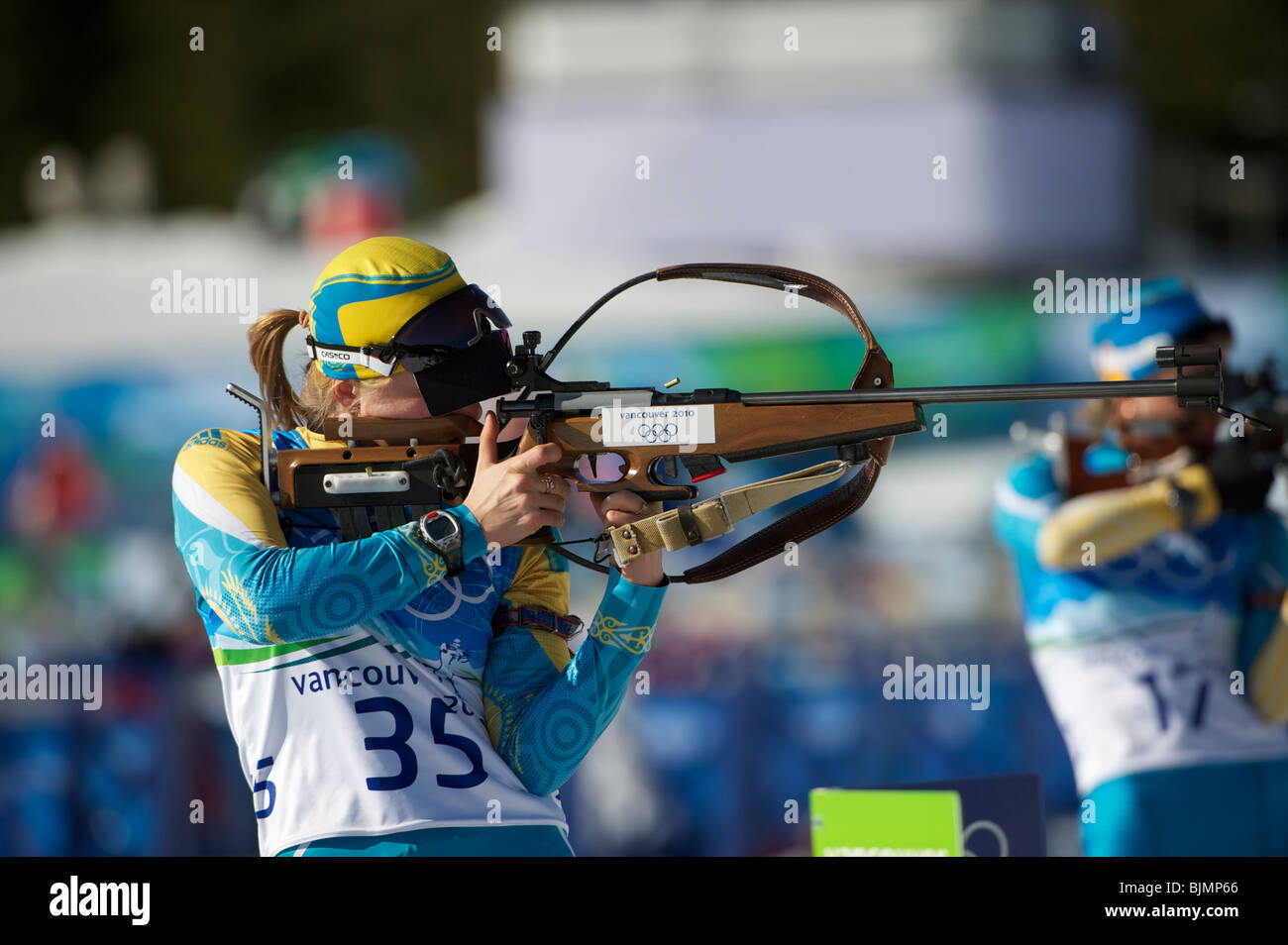 2010 Olympische Spiele Vancouver Damen Biathlon, Februar 2010, Lubor Filimonova (KAZ), Stockfoto