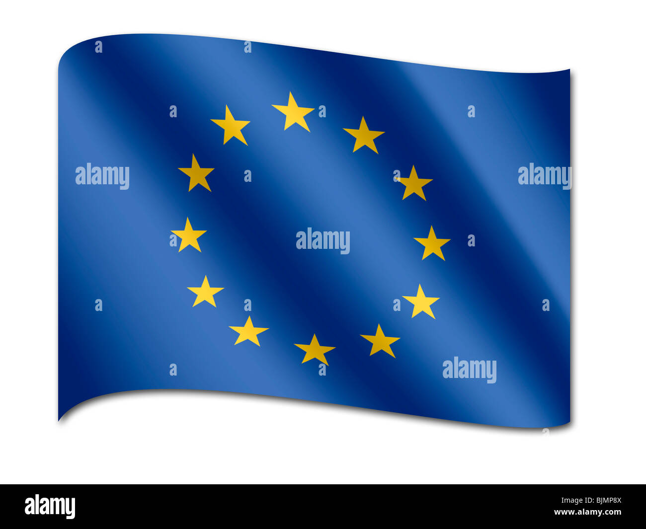 Flagge von Europa, EU Stockfoto