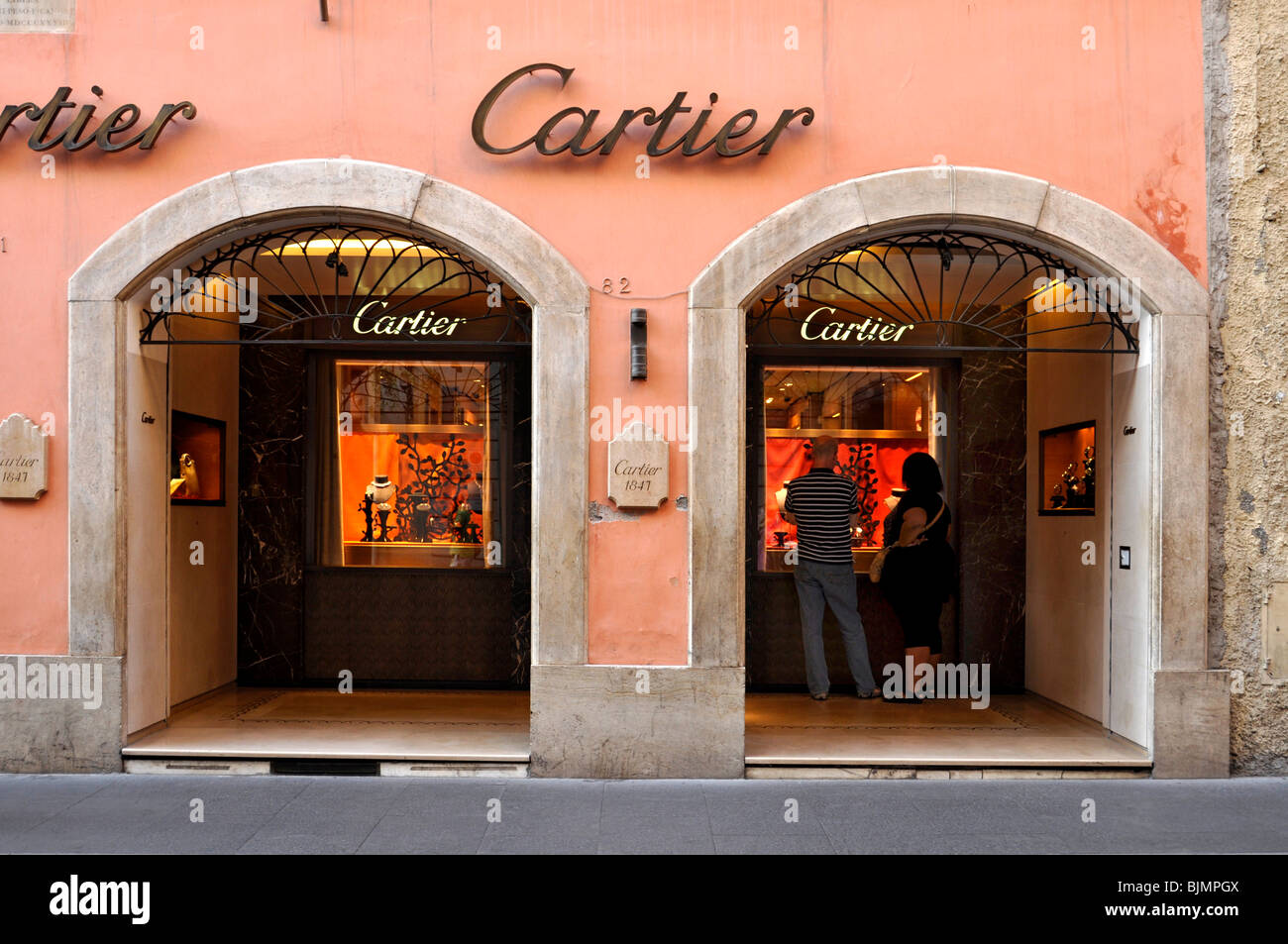 Cartier Schmuck speichern, Via dei Condotti in Rom, Lazio, Italien, Europa Stockfoto