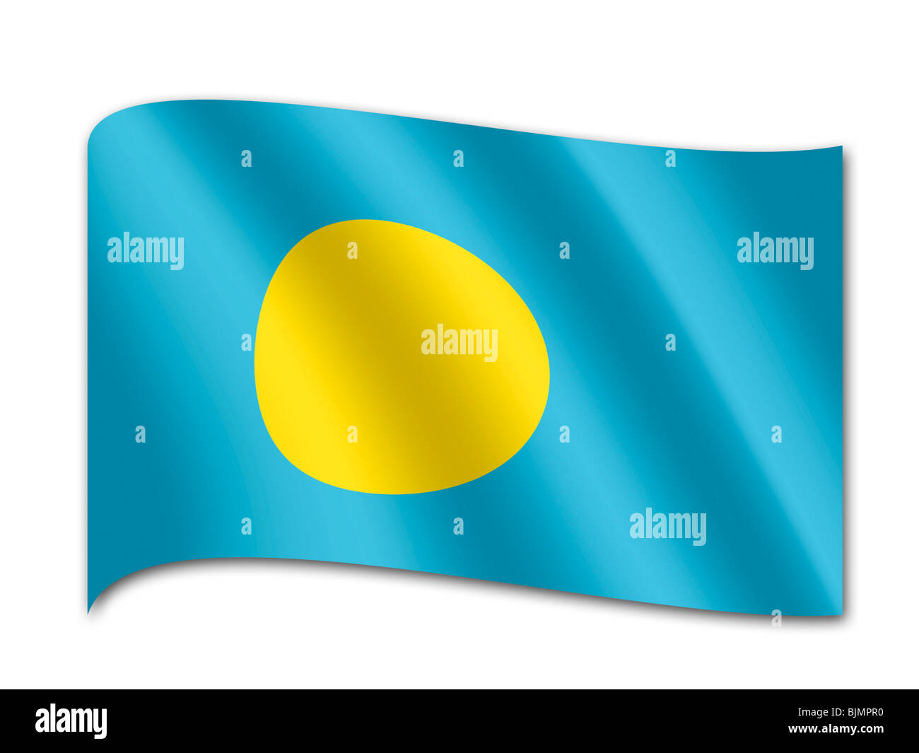 Flagge von Palau Stockfoto