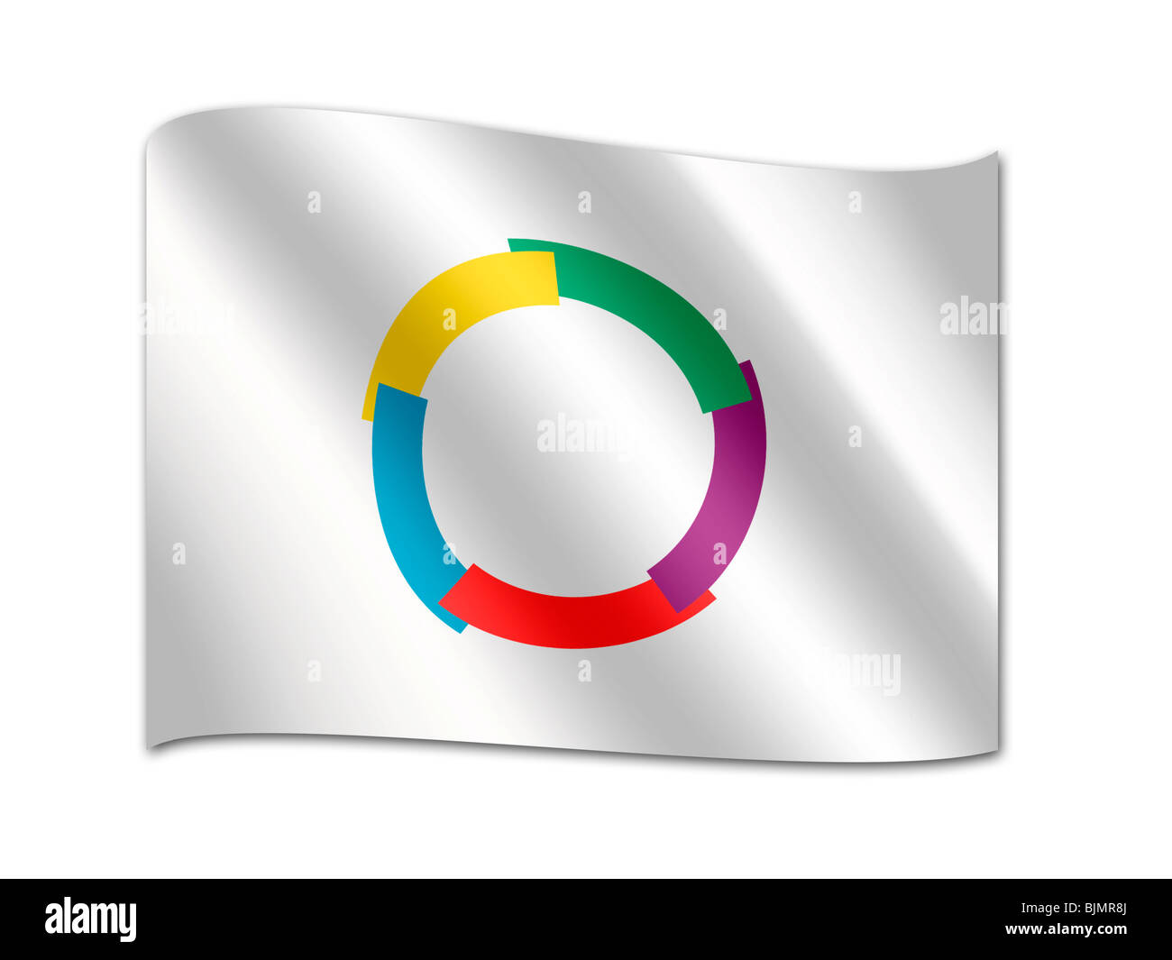 Flagge der internationalen Organisation der Frankophonie, der Französisch-sprachigen Ländern Stockfoto