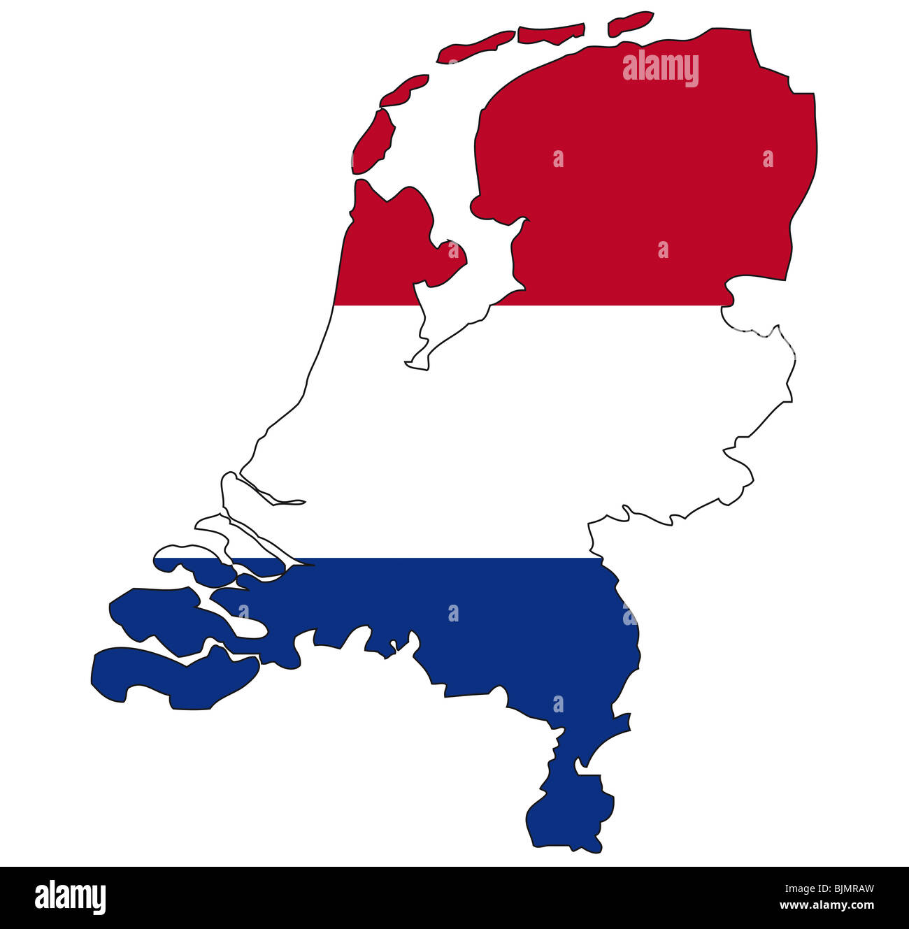Niederlande, Flagge, Gliederung Stockfoto