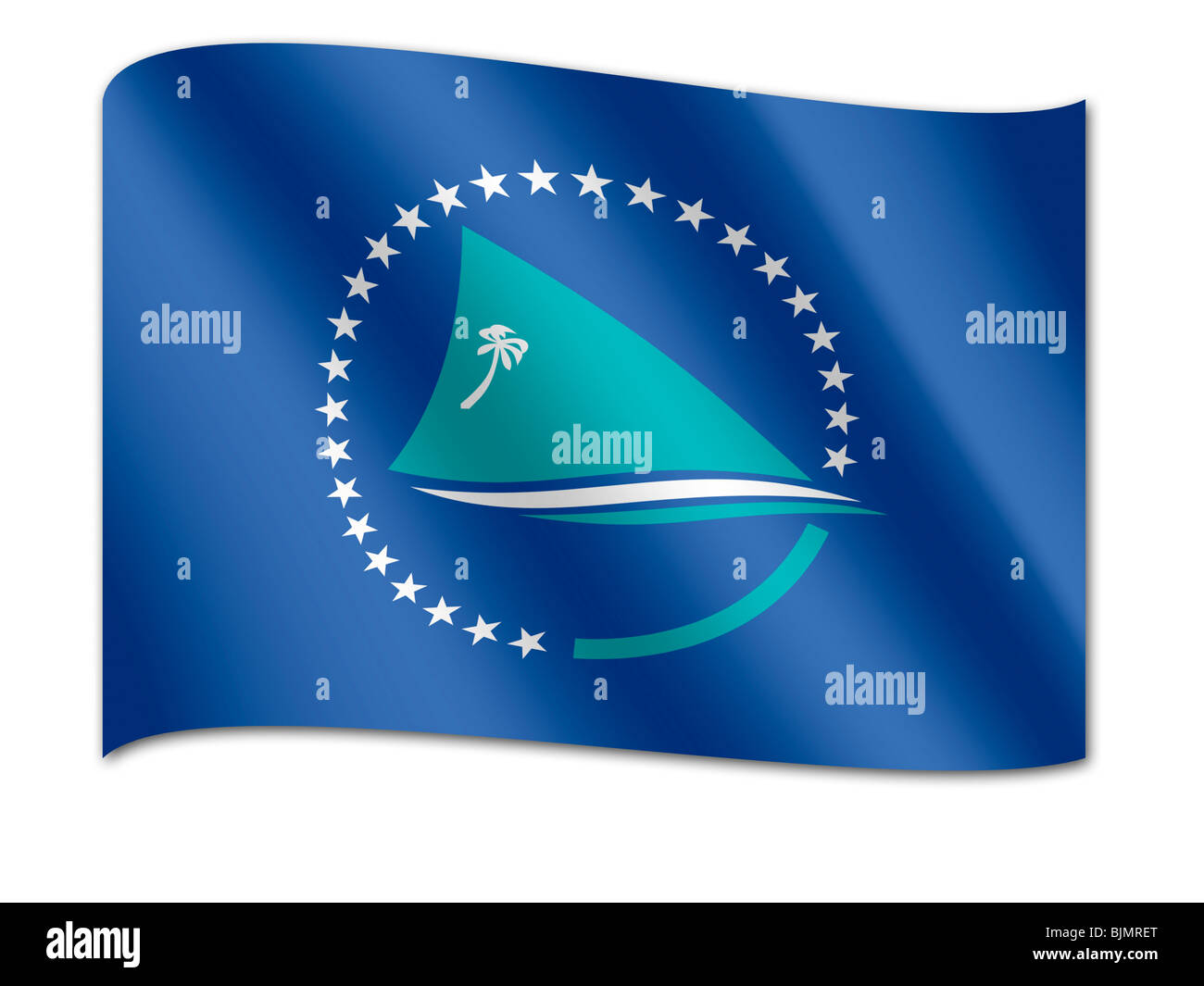 Flagge von der Pazifik-Insel-Forum, internationale Organisation der pazifischen Inselstaaten Stockfoto