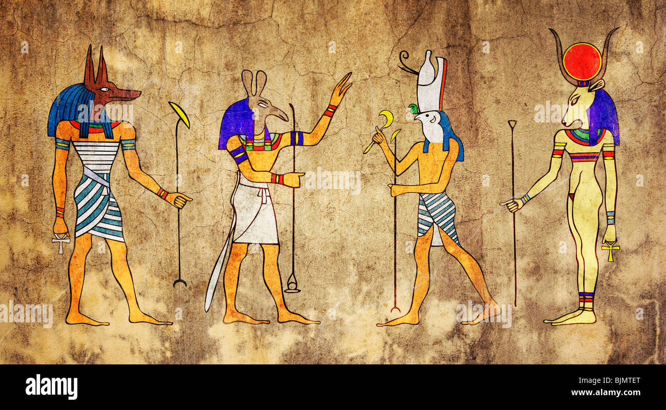 Ägyptische Götter und Göttin Stockfotografie - Alamy