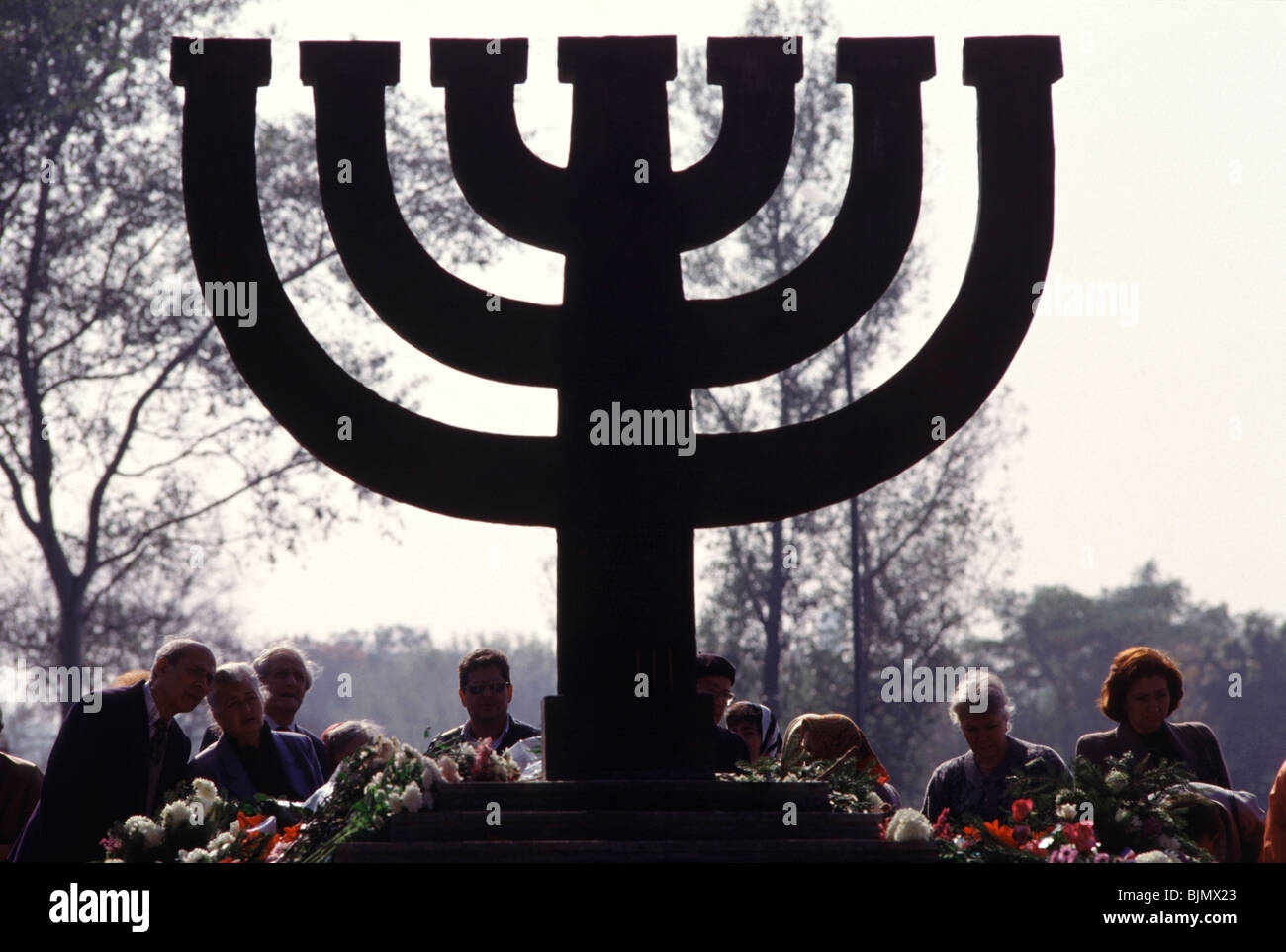 Denkmal für die Juden massakriert durch die Besetzung der Nazis während des zweiten Weltkriegs in Babi Jar bei Kiew, Ukraine. Stockfoto