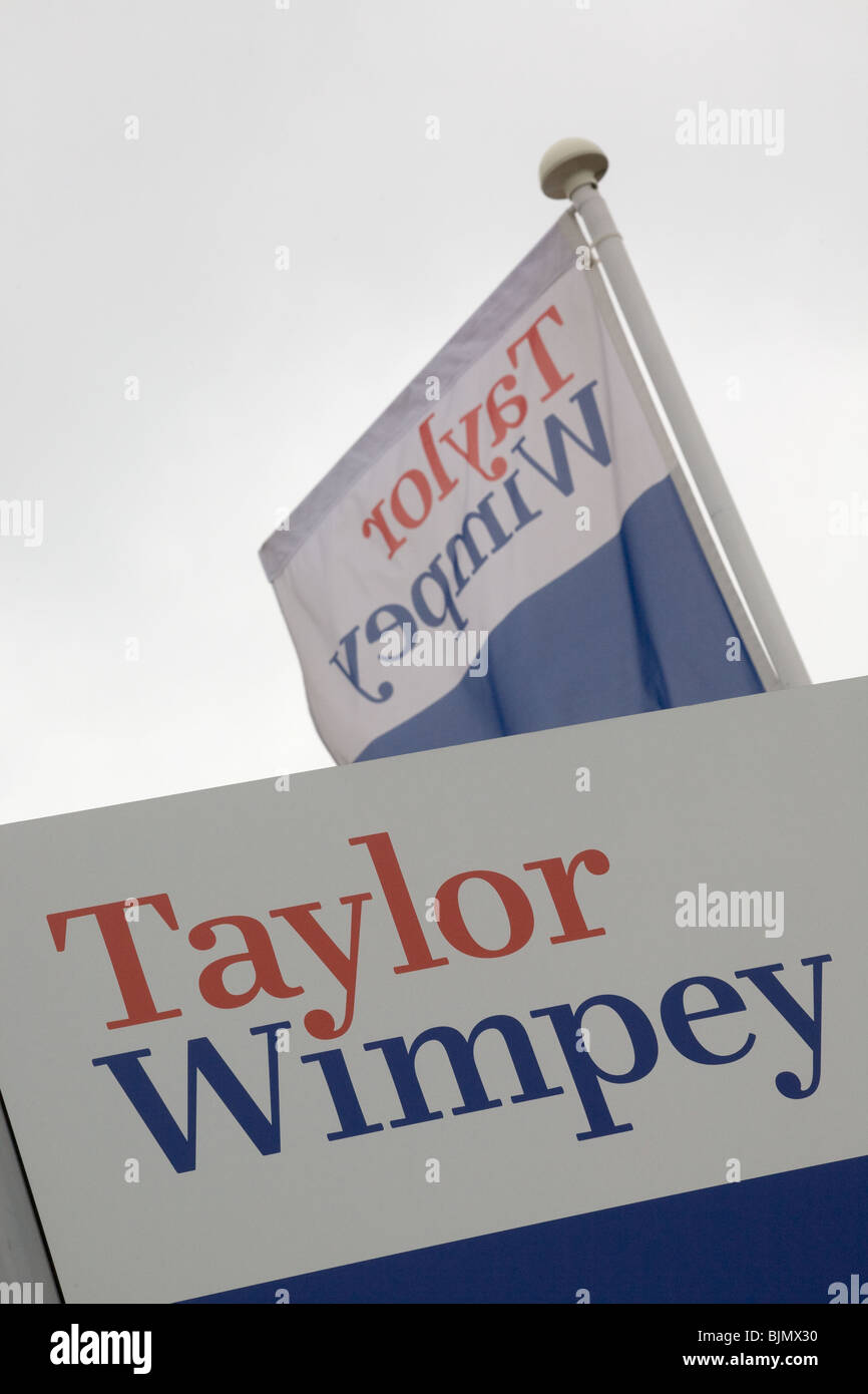 Taylor Wimpey Zeichen auf eine Entwicklung vor Ort Stockfoto