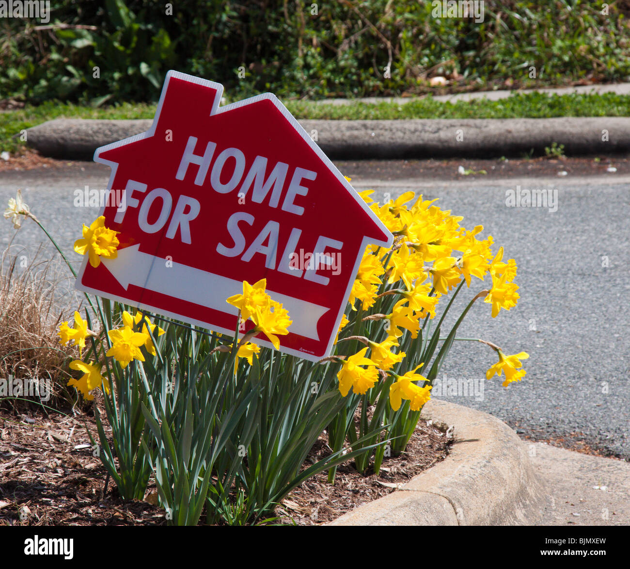 Haus zum Verkauf zu unterzeichnen, Carrboro, North Carolina, USA Stockfoto