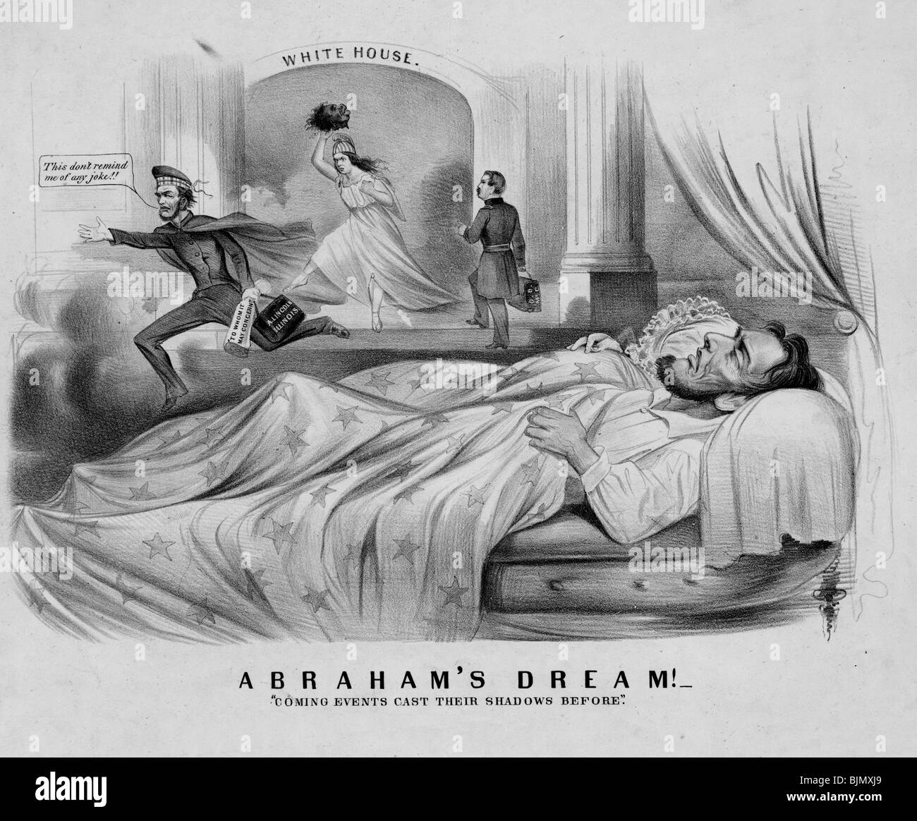 Abrahams Traum!--' kommenden Ereignisse werfen ihre Schatten voraus " Stockfoto
