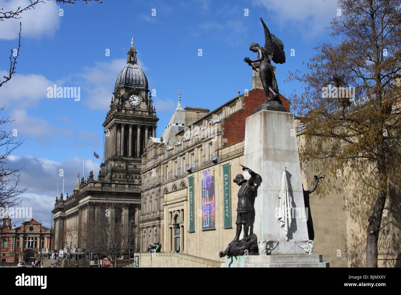 Leeds Town Hall, Leeds, England, Großbritannien Stockfoto