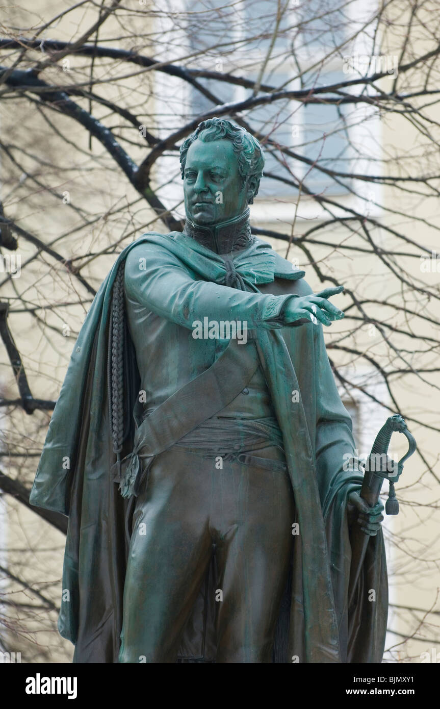 Statue von General August Wilhelm Anton Neidhardt von Gneisenau in Berlin Unter Den Linden Deutschland Stockfoto